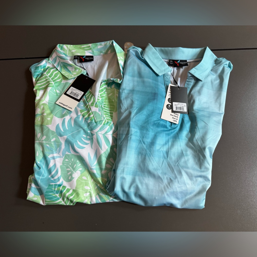 NWT 2 Yatta Golf Polo Shirts 3XL